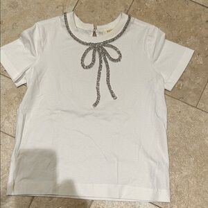 Maeve White Top with Silver Embellishment